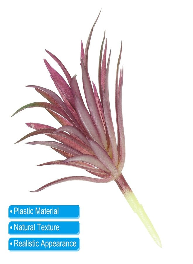 PATIKIL Artificial Succulent Plants, 4 Pack Small Fake Plants Faux Succulents Plant Unpotted for Home Garden Decoration, Burgundy - Image 4