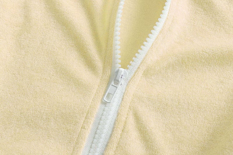 LUCKYGAL Toddler Girls Swim Cover Up Kids Swimsuit Coverup Lemon Yellow Terry Beach Pool Clothes,2t 3t - Image 5