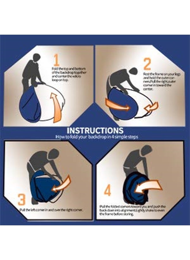 Kate خلفية قابلة للطي لالتقاط الصور، رمادي وأسود مطوي للتصوير الفوتوغرافي، للفيديو، للبث، 5x6.5 قدم - Image 5