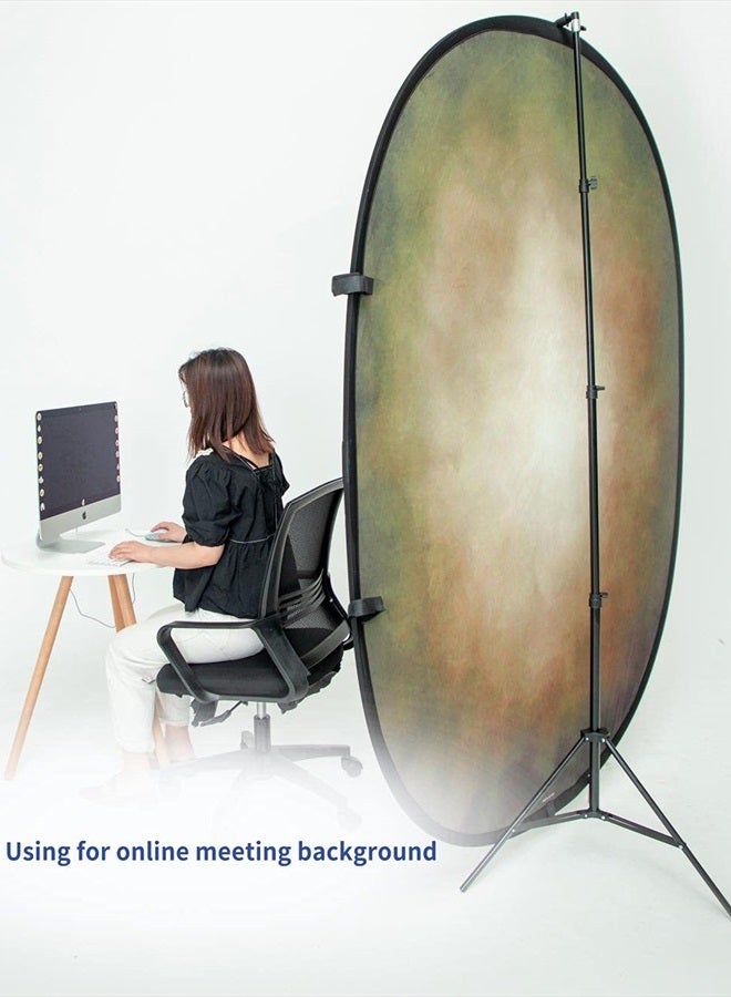 Kate خلفية قابلة للطي لالتقاط الصور، رمادي وأسود مطوي للتصوير الفوتوغرافي، للفيديو، للبث، 5x6.5 قدم - Image 4