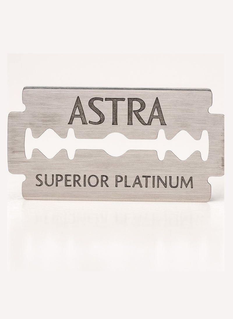 أسترا شفرات حلاقة أسترا مزدوجة الحافة من الفولاذ المقاوم للصدأ - عبوة 300 شفرة بجودة بلاتينية لحلاقة مثالية - Image 3