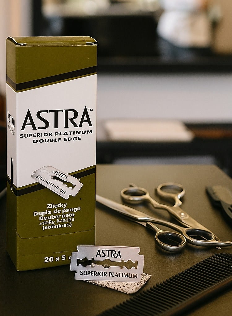 أسترا شفرات حلاقة أسترا مزدوجة الحافة من الفولاذ المقاوم للصدأ - عبوة 300 شفرة بجودة بلاتينية لحلاقة مثالية - Image 4