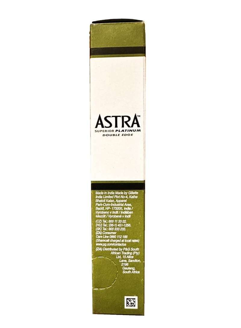 أسترا شفرات حلاقة أسترا مزدوجة الحافة من الفولاذ المقاوم للصدأ - عبوة 300 شفرة بجودة بلاتينية لحلاقة مثالية - Image 5