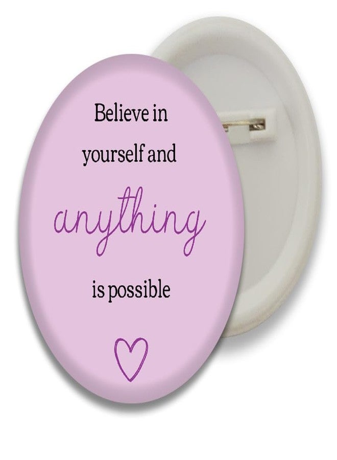 D2C® Plastic Motivational Quotes Round Pin Button Badge - Perfect for Boys, Girls, Men & Women Trendy Batches for Bags, Backpacks Ideal Birthday Gift, Party Favor Size 58mm Multicolor Pack of 5 D10 - Image 3