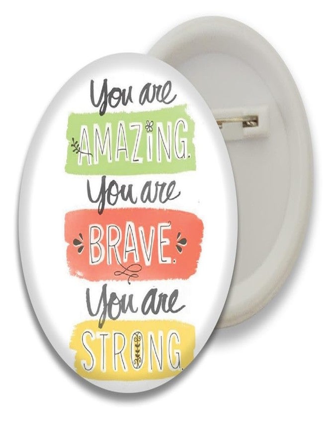 D2C® Plastic Motivational Quotes Round Pin Button Badge - Perfect for Boys, Girls, Men & Women Trendy Batches for Bags, Backpacks Ideal Birthday Gift, Party Favor Size 58mm Multicolor Pack of 5 D10 - Image 4