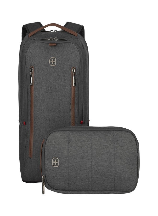 Wenger CITYUPGRADE 16 Inch Laptop Backpack with Satchel, Tablet Pocket in Grey (15 Litre)-blend of style & function, Swiss designed, 606489 - Image 4