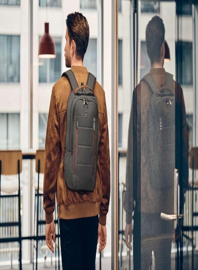 Wenger CITYUPGRADE 16 Inch Laptop Backpack with Satchel, Tablet Pocket in Grey (15 Litre)-blend of style & function, Swiss designed, 606489 - Image 2