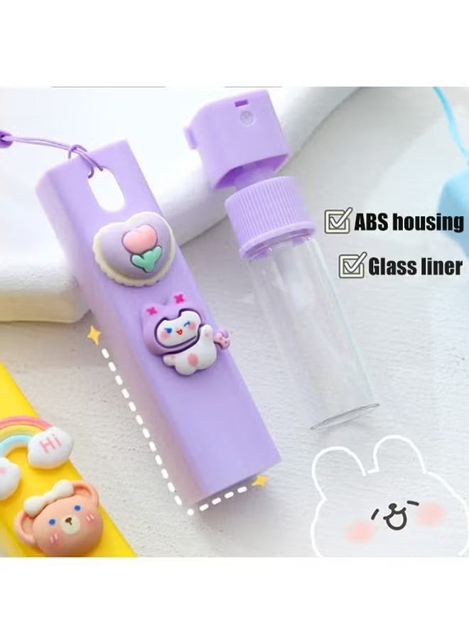 واي جيه 5 قطع كرتون قابلة للتعبئة زجاجات رذاذ فارغة 10 مل، زجاجات عطور صغيرة الحجم يمكن حملها بدون تسرب مع حبل رفع، يمكن رشها في أي وقت أثناء رحلة العمل أو السفر - Image 3