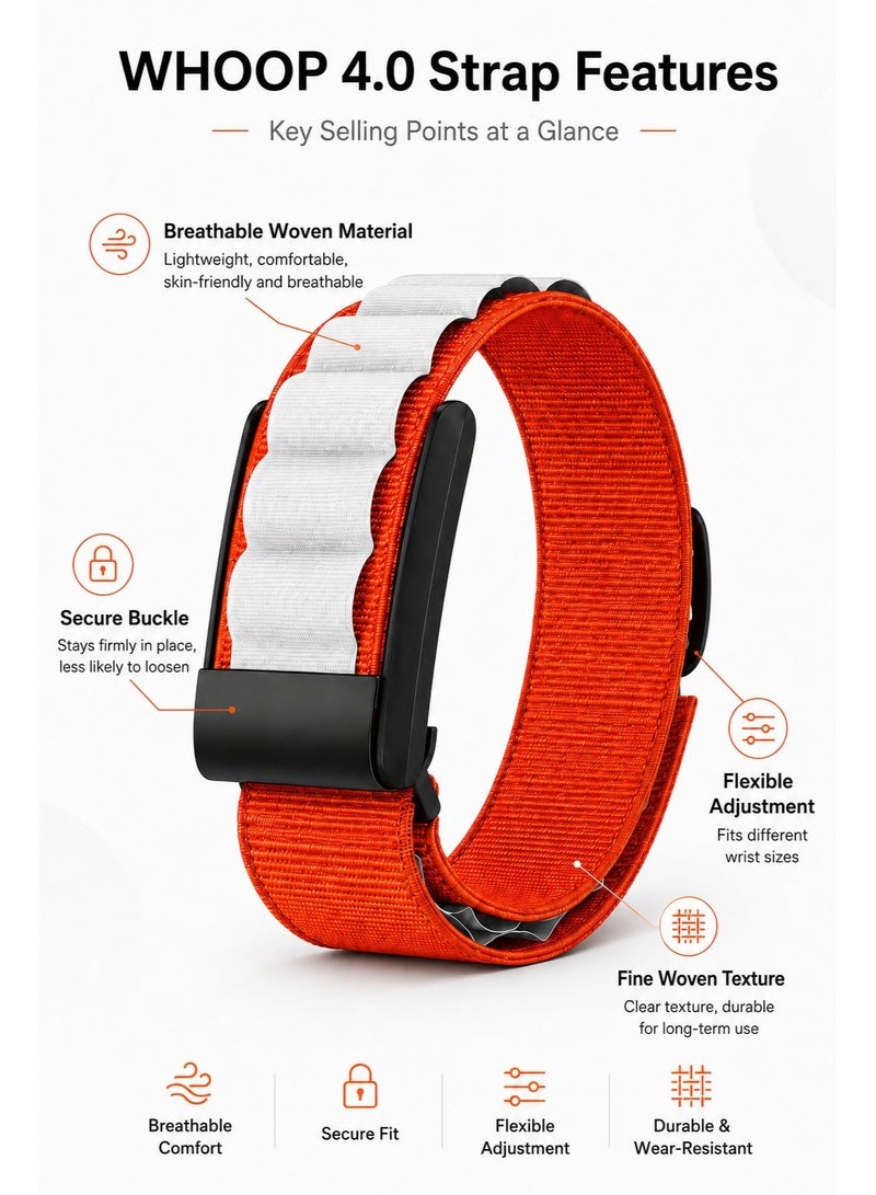 TraMx Alpine Nylon Strap for WHOOP 4.0 – Breathable, Lightweight, Adjustable Replacement Band for Sports, Fitness & Daily Wear ﻿ - Image 3