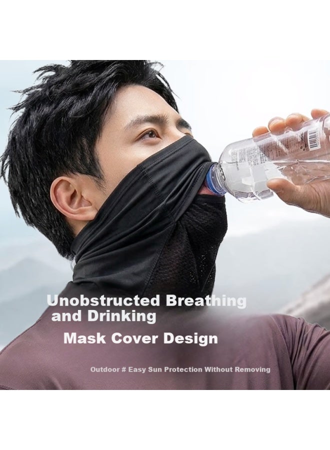 Supfire Sunscreen Face Mask Men Summer Ice Silk Mask Neck Gaiter Magic Headscarf Women Outdoor Cycling Mountaineering Fishing Face Cover - Image 2