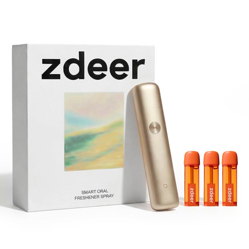 ZDEER Electric Oral Spray - Probiotic Mouth Spray Fresh Breath, Alcohol Free Breath Spray for Bad Breath, Rechargeable, Travel Size, Various Flavors With 3 Flavors Cartridges - Image 1