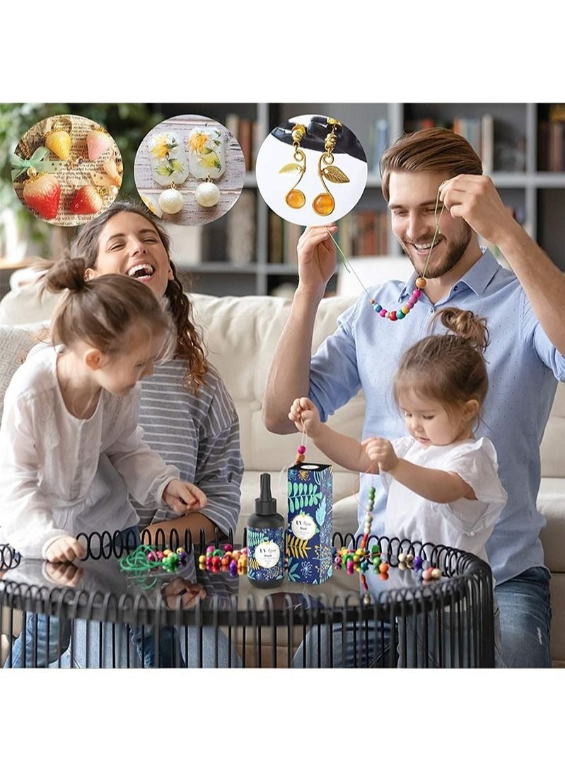 Aikanbo Crystal Clear Hard Cure UV Curing Epoxy Resin For DIY Jewelry Making, Home Decor, Clear Solar Curing Sun Active Resin For Resin Molding（100g） - Image 4