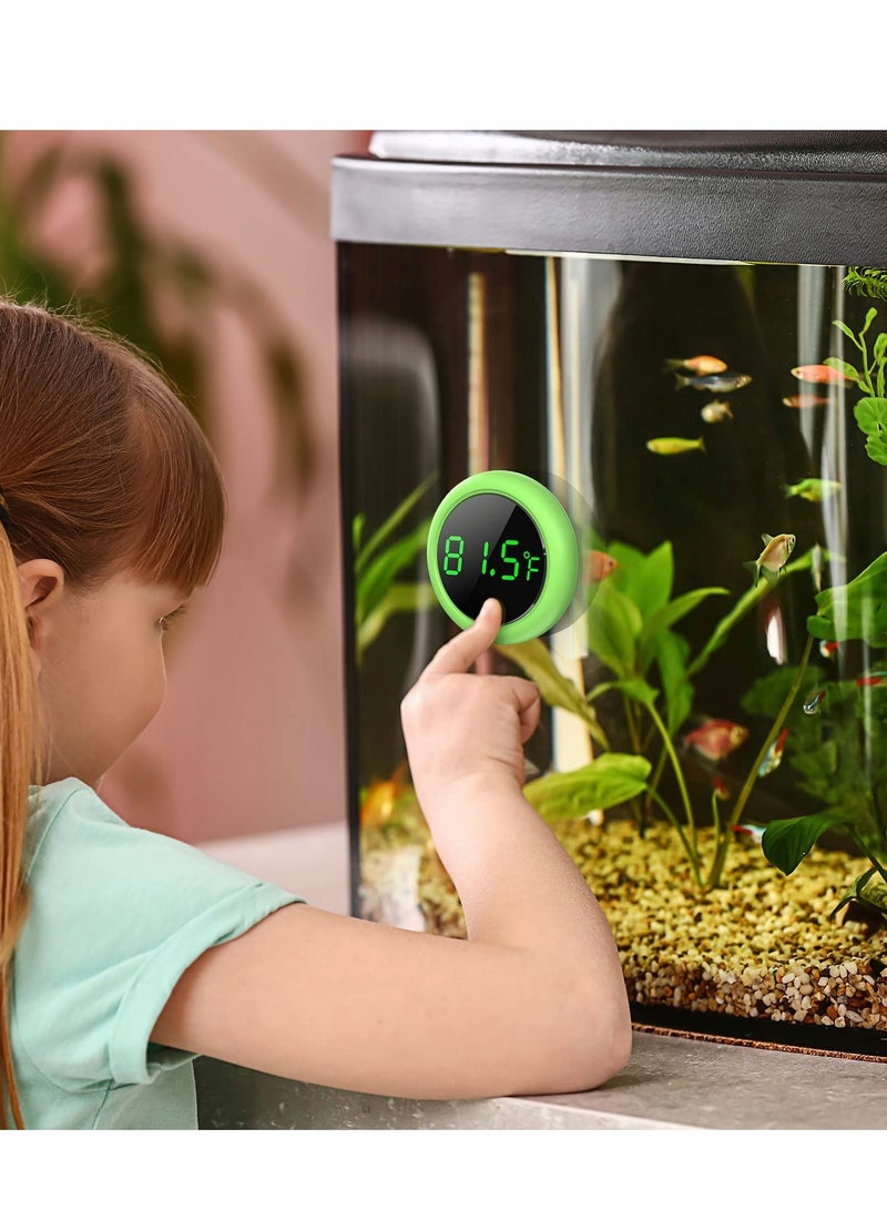 LED Aquarium Thermometer, 5S Refresh Speed Touch Screen, Fish Tank Accurate Temperature Sensor, Wide Range Display, Energy-Saving Stick-on Thermometer for Aquariums, Glass Containers  - Image 2