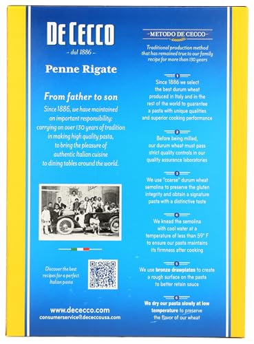 De Cecco Penne Rigate No 41 Pasta 16 Oz Authentic Slow Dried Made with Durum Wheat Versatile Pasta for Sauces  Recipes Made in Italy - Image 5