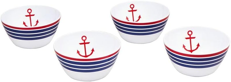 The Lakeside Collection Lake Melamine Dinnerware  Set of 4 Salad Bowls - Image 1