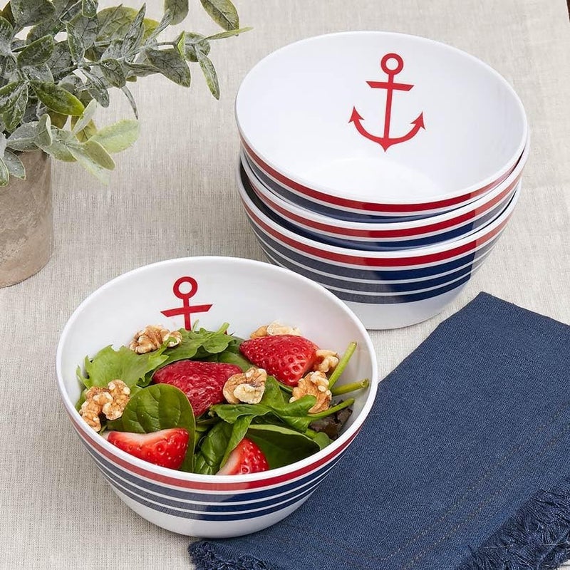 The Lakeside Collection Lake Melamine Dinnerware  Set of 4 Salad Bowls - Image 2