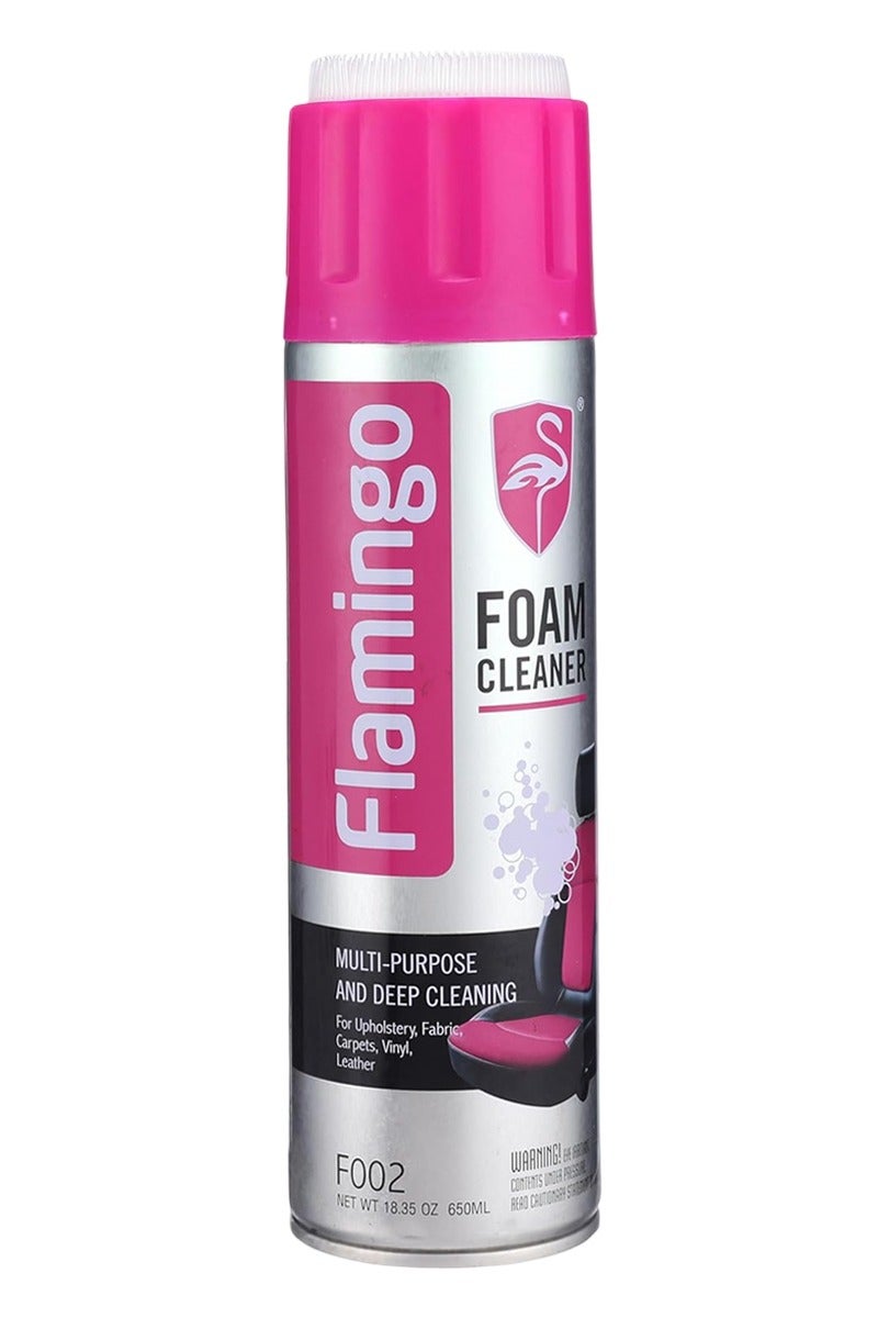 Flamingo Multi Purpose Foam Cleaner 650ml for Car Interior Upholstery Fabric Leather Vinyl Carpet and Household Cleaning F002 - Image 1