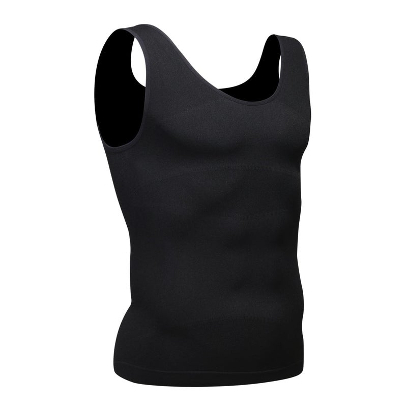 LGMTR Gynecomastia Compression Shirt Men - Slimming Undershirt for Mens Shapewear, Body Shaper Compression Tank Top (Black, M) - Image 1