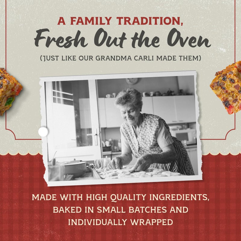 Carli’s Cakes Original Fruit Cake - 1lb, Freshly Baked Traditional Fruitcake Recipe with Raisins, Cherries, Pineapples, Nuts, Imitation Rum Grandma’s Fruit Cake, Delicious Holiday and Christmas Gift - Image 3