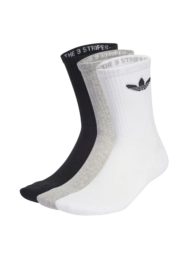 Adidas Adidas TR CREW S 3P White CASUAL Socks FOR MEN & WOMEN 11 - 12.5