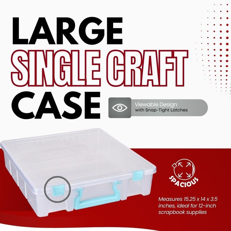 ArtBin Super Satchel 1 Compartment Box Clear Craft Organizer Storage Case - Image 4