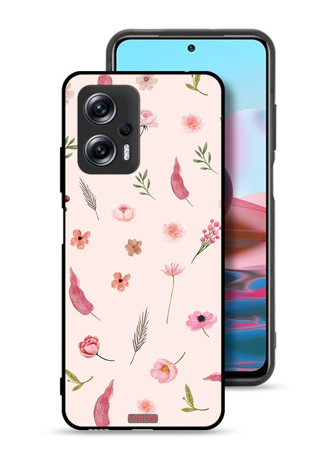Tolwak Xiaomi Poco X4 GT Protective Case Cover Leaves And Roses Pattern - Image 1
