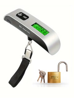 Portable Digital Luggage Weighing Scale with Lock and Key Combo for Luggage Weight Measurement for Traveling Vacation Luggage Packing and Weighing