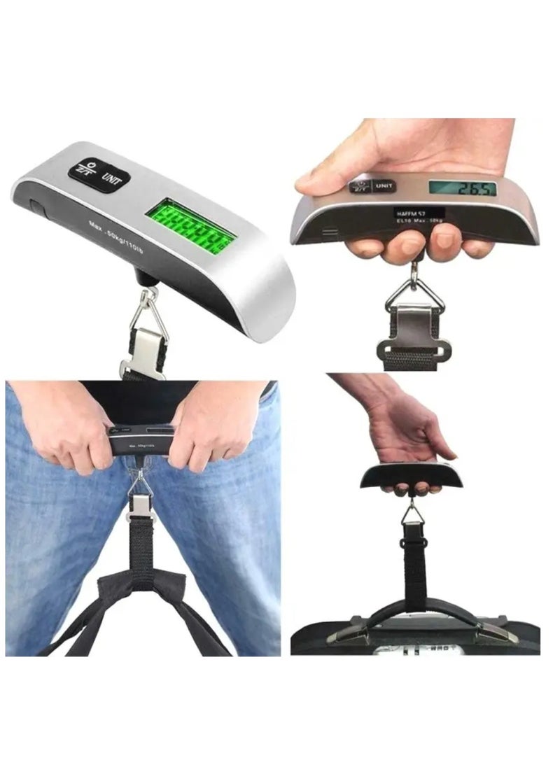 JIHAM - Portable Digital Luggage Weighing Scale with Lock and Key Combo for Luggage Weight Measurement for Traveling Vacation Luggage Packing and Weighing - Image 1