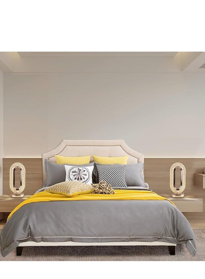 Spaceshoop USB Rechargeable  Dimmable Table Touch Control Crystal Desk Lamp Night Side Lights for Bedroom Living Room - Image 4