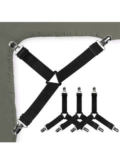 SOWUGI 4PCS Adjustable Bed Sheet Clips Cover Grippers Holder Mattress Duvet Blanket Fastener Straps Fixing Slip Resistant Belt  - Image 1