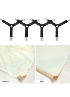SOWUGI 4PCS Adjustable Bed Sheet Clips Cover Grippers Holder Mattress Duvet Blanket Fastener Straps Fixing Slip Resistant Belt  - Image 2