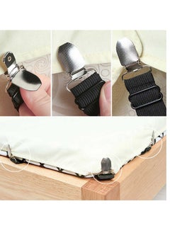 SOWUGI 4PCS Adjustable Bed Sheet Clips Cover Grippers Holder Mattress Duvet Blanket Fastener Straps Fixing Slip Resistant Belt  - Image 4