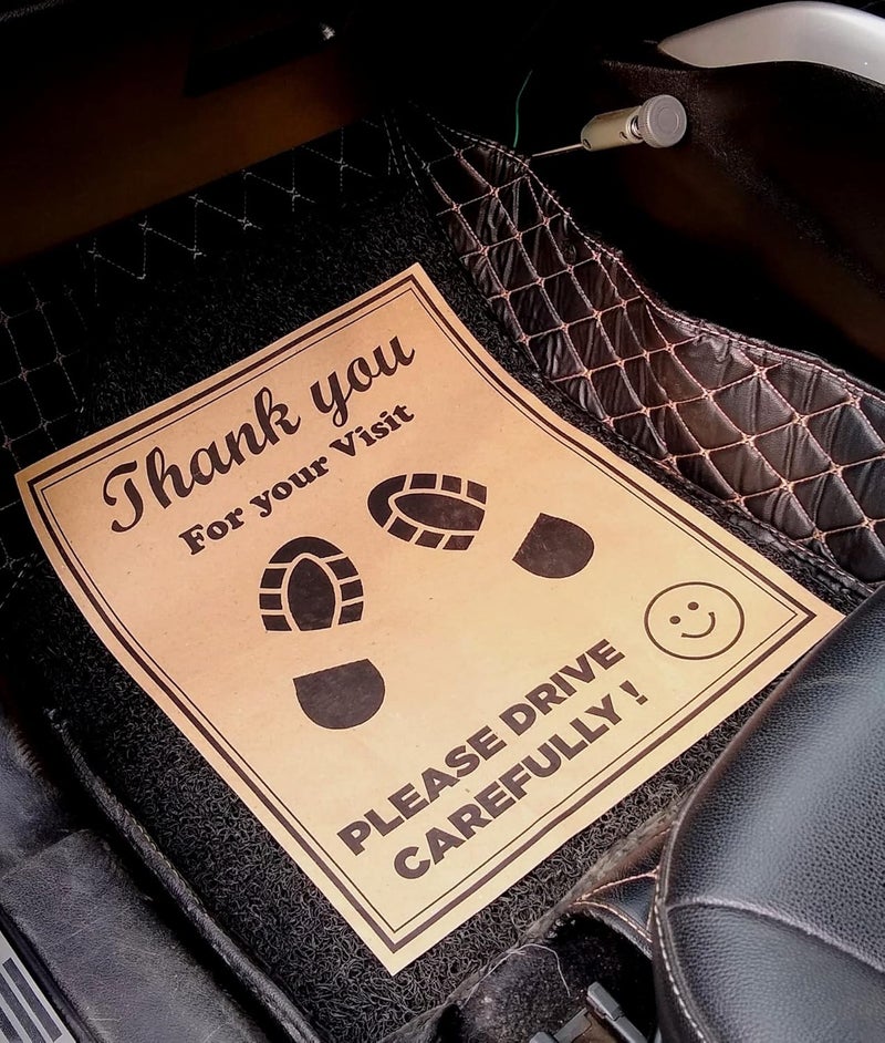 PackShark® Paper Foot Mat for Passenger & Crew, Bus, Van, Truck, Car Interior - Brown, 15 X 18 Inches (Pack of 25) - Image 5