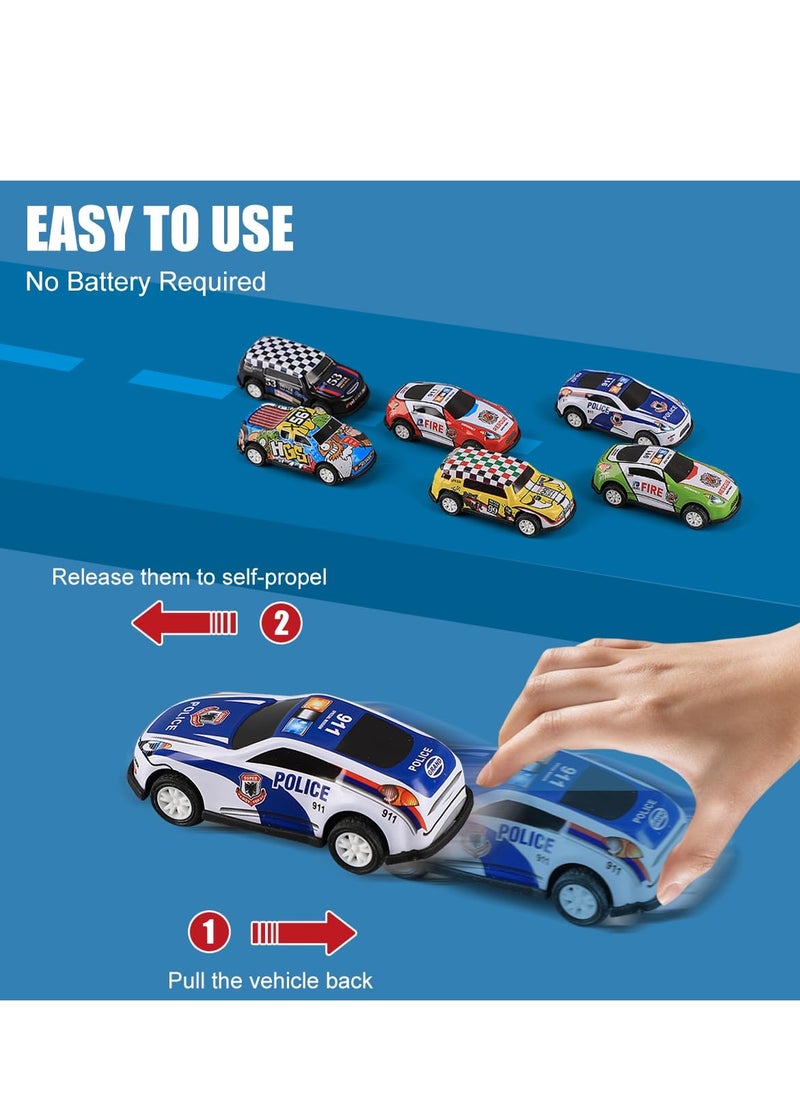 XiuWoo - 50PCS Pull Back Cars, Toys for 3 Year Old Boys Girls, Push and Go Toy Race Car Vehicle with Storage Box, Friction Power Diecast Kids Toy Mini Cars, Best Gifts for Party Birthday - Image 1