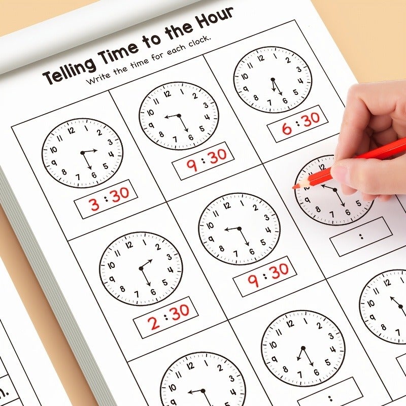 Kids' Timed Learning Workbook for Homeschooling - Perfect for Preschool Activities, Reading & Math Sheets - Image 1