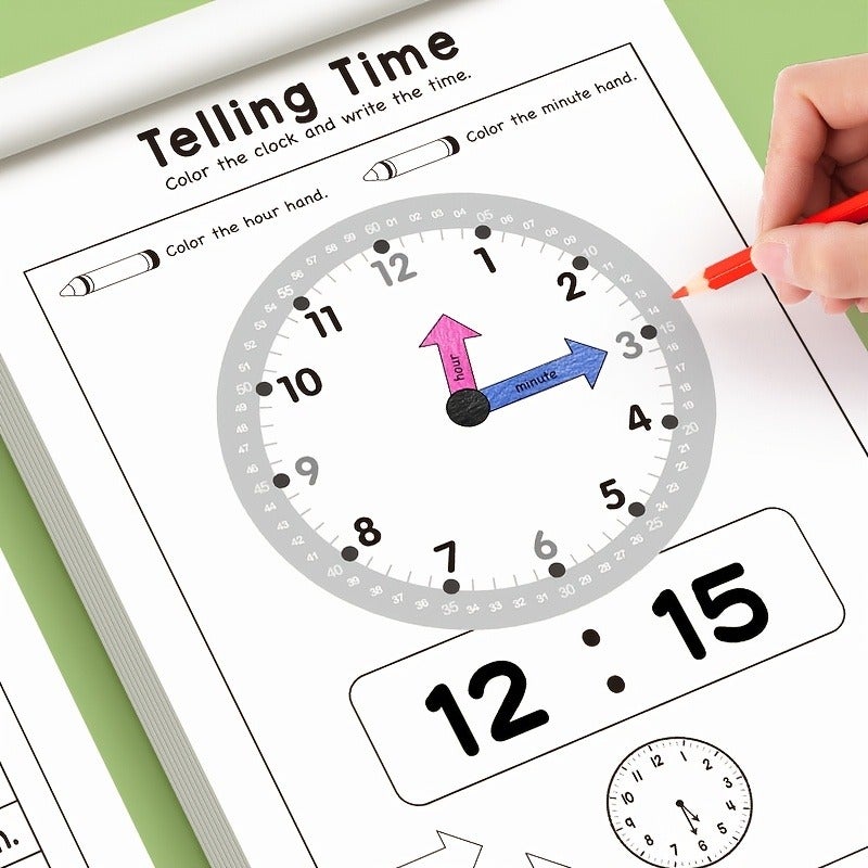 Kids' Timed Learning Workbook for Homeschooling - Perfect for Preschool Activities, Reading & Math Sheets - Image 4