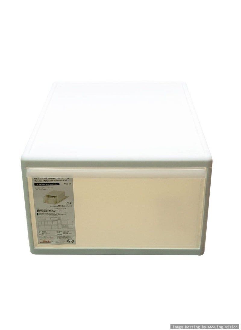 Like-It - Like It Modular Storage Drawer, 340 mm Width x 465 mm Depth x 215 mm Height, White - Image 1