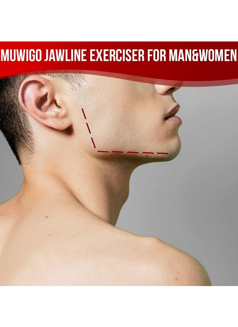 Cuken 2 Piece Grey Jaw Exerciser Chisel Ball Powerful Jaw Trainer Face Jawline Shaper Double Chin Reducer Eliminator Neck Trainer Beauty Tools for Facial Line Jawline Exerciser For Beginner, Men & Women  - Image 3