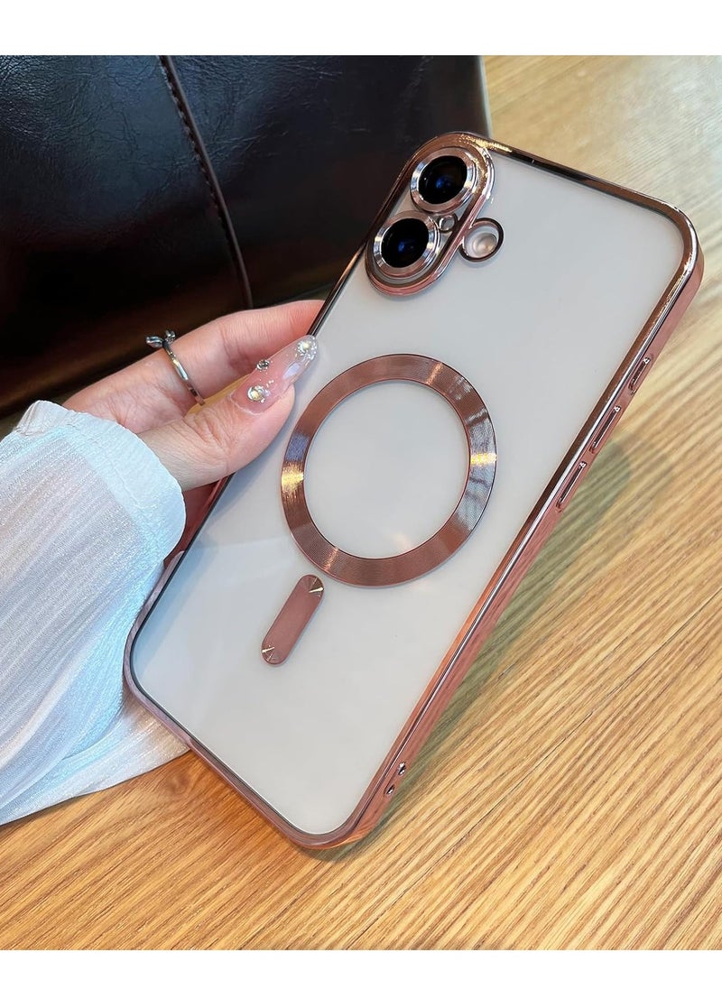 BORTONY - iPhone 16 Plus Magnetic Case Compatible with Mag-Safe Built-in Camera Protector iPhone 16 Plus Cover Soft TPU Anti-Scratch Shockproof Slim Clear Case for iPhone 16 Plus 6.7 inch - Image 1