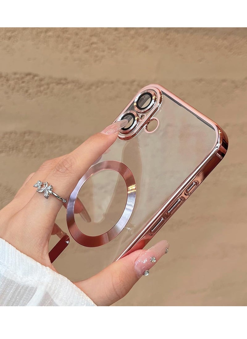 BORTONY - iPhone 16 Plus Magnetic Case Compatible with Mag-Safe Built-in Camera Protector iPhone 16 Plus Cover Soft TPU Anti-Scratch Shockproof Slim Clear Case for iPhone 16 Plus 6.7 inch - Image 1