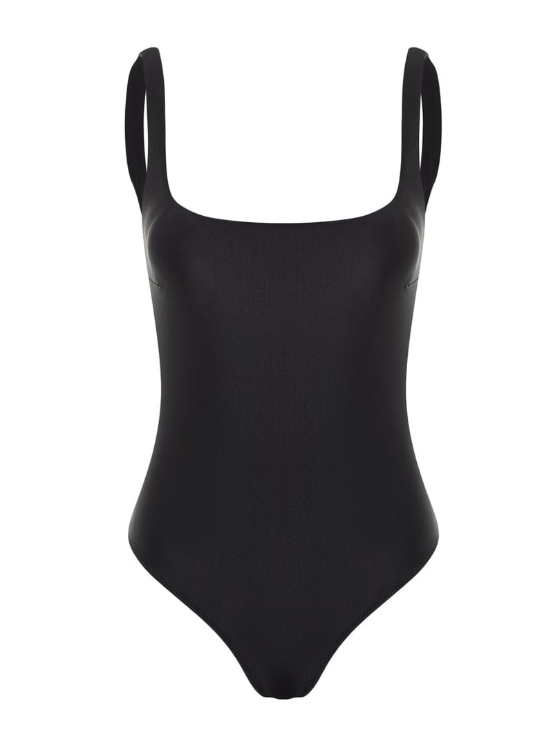trendyol Black Square Neck Covered Regular Basic Swimsuit Tbess22Ma0005 - Image 5