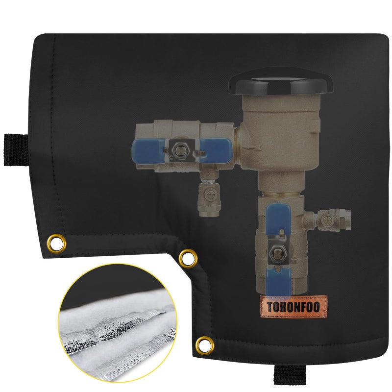 TOHONFOO Insulated Pouch (5F) - Pressure Vacuum Breaker Cover - Winter Water Well Pump & Sprinkler Valve Cover - Protects From Severe Snow & Intense Sun - Image 1