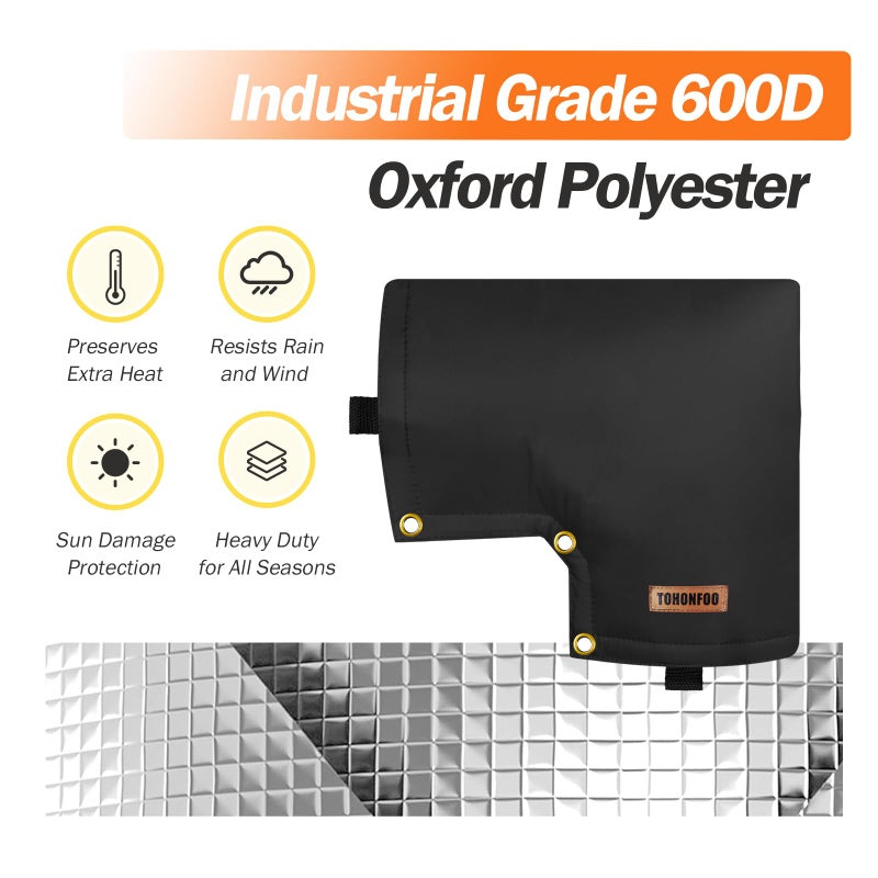 TOHONFOO Insulated Pouch (5F) - Pressure Vacuum Breaker Cover - Winter Water Well Pump & Sprinkler Valve Cover - Protects From Severe Snow & Intense Sun - Image 5