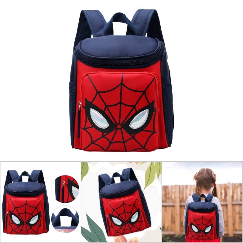 Kids Backpack: Deep Blue Spider-Man, High Quality Wear Resistant Material, Large Capacity, Adjustable Shoulder Straps, Multiple Pockets - Organized Storage for Kindergarten Children - Image 5