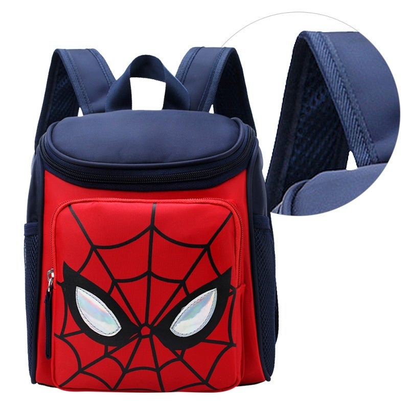 Kids Backpack: Deep Blue Spider-Man, High Quality Wear Resistant Material, Large Capacity, Adjustable Shoulder Straps, Multiple Pockets - Organized Storage for Kindergarten Children - Image 4