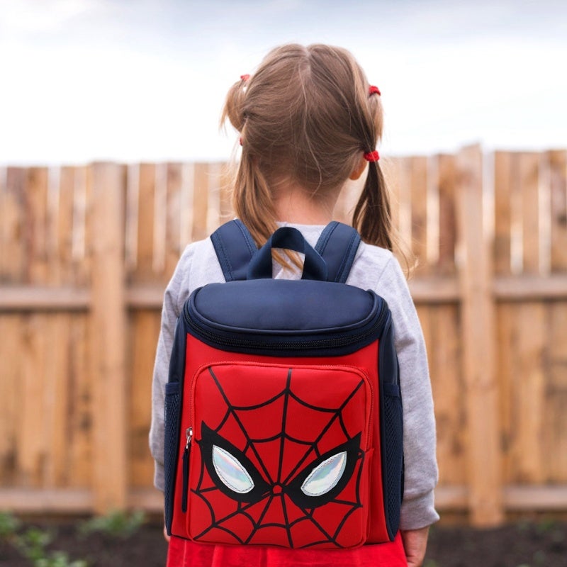 Kids Backpack: Deep Blue Spider-Man, High Quality Wear Resistant Material, Large Capacity, Adjustable Shoulder Straps, Multiple Pockets - Organized Storage for Kindergarten Children - Image 1
