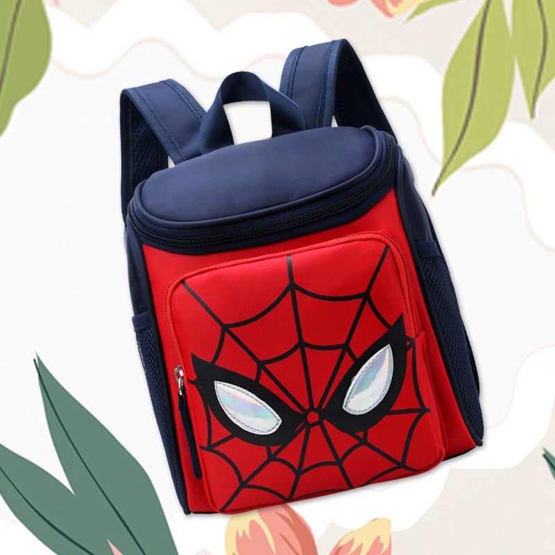 Kids Backpack: Deep Blue Spider-Man, High Quality Wear Resistant Material, Large Capacity, Adjustable Shoulder Straps, Multiple Pockets - Organized Storage for Kindergarten Children - Image 2
