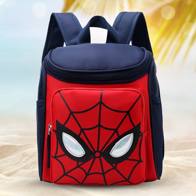 Kids Backpack: Deep Blue Spider-Man, High Quality Wear Resistant Material, Large Capacity, Adjustable Shoulder Straps, Multiple Pockets - Organized Storage for Kindergarten Children - Image 3