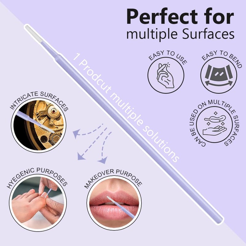 May Create MAYCREATE® 100-Count Fine Tip Cotton Swabs for Makeup Removal Eyeliner Mascara Precision Removal Excess cosmetics Cotton Swabs Makeup Tools for Eyeliner Fixing & Sharpening & Lip Liner Correction - Image 3