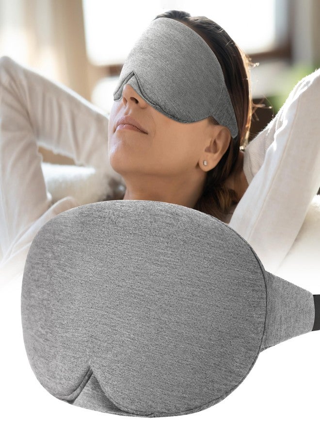 FRESHME Cotton Sleep Eye Mask - Travel Eye Mask for Sleeping Airplane Blackout Eye Covers for Long Flight Essentials Accessories, Comfortable Sleep Night Masks for Men Women Side Sleeper - Image 1